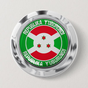 Bóton Redondo 7.62cm Emblema redondo de Burundi