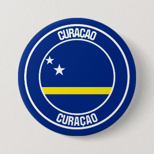 Bóton Redondo 7.62cm Emblema redondo de Curaçao