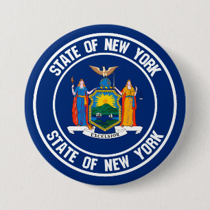 Bóton Redondo 7.62cm Emblema redondo de New York