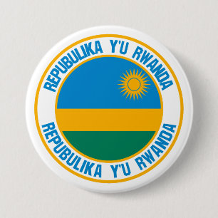Bóton Redondo 7.62cm Emblema redondo de Rwanda