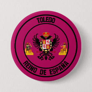 Bóton Redondo 7.62cm Emblema Redondo de Toledo