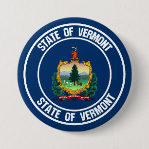 Bóton Redondo 7.62cm Emblema redondo de Vermont