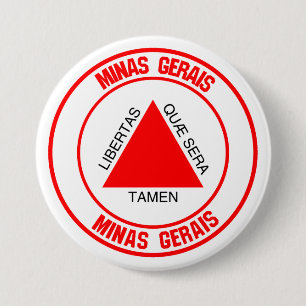 Bóton Redondo 7.62cm Emblema redondo do Minas Gerais