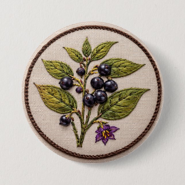 Bóton Redondo 7.62cm Embroide Belladonna Grande Insígnia (Frente)