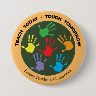Bóton Redondo 7.62cm Ensine hoje - o toque amanhã
