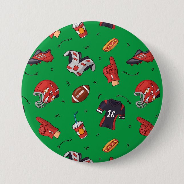 Bóton Redondo 7.62cm Equipamento desportivo de futebol, Comida e bebida (Frente)
