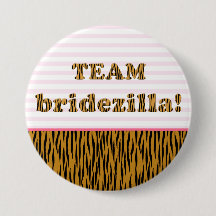 Equipe Bridezilla | Botão Pinback de impressão dig