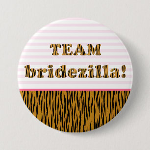 Bóton Redondo 7.62cm Equipe Bridezilla   Botão Pinback de impressão dig