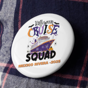 Bóton Redondo 7.62cm Equipe de Cruzeiro de Halloween Personalizado