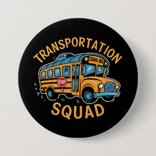 Bóton Redondo 7.62cm Equipe de Transporte de Motorista de Ônibus Escola