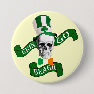Bóton Redondo 7.62cm Erin go bragh Dia de São Patrício