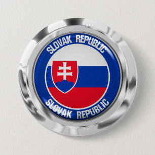 Bóton Redondo 7.62cm Eslováquia Round Emblem