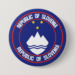 Bóton Redondo 7.62cm Eslovênia Round Emblem