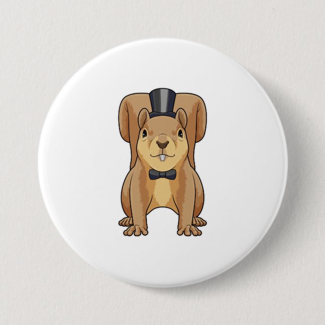 Bóton Redondo 7.62cm Esquilo como Alcance com Traje (Frente)