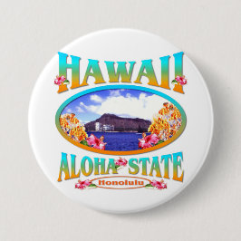 Bóton Redondo 7.62cm Estado de Havaí Aloha