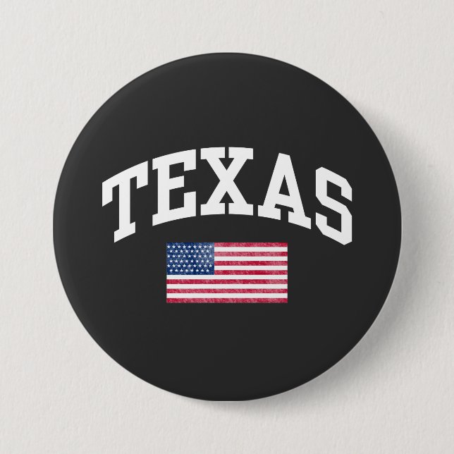 Bóton Redondo 7.62cm estado do Texas (Frente)