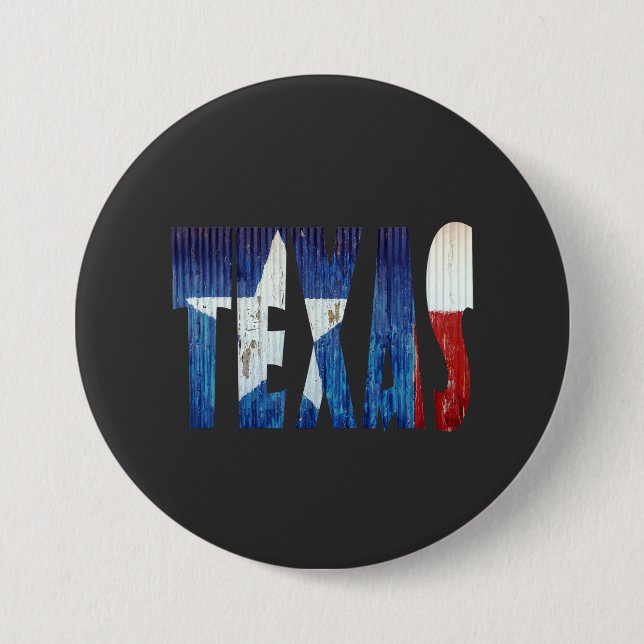 Bóton Redondo 7.62cm Estado do Texas (Frente)