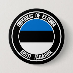 Bóton Redondo 7.62cm Estônia Round Emblem