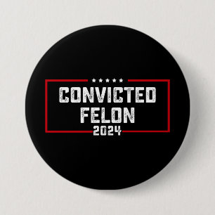 Bóton Redondo 7.62cm Estou votando no criminoso condenado pró-Trump 202