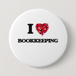Bóton Redondo 7.62cm Eu amo a contabilidade