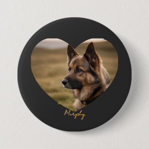 Bóton Redondo 7.62cm Eu amo a imagem personalizada e o nome do meu cach