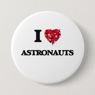 Bóton Redondo 7.62cm Eu amo astronautas