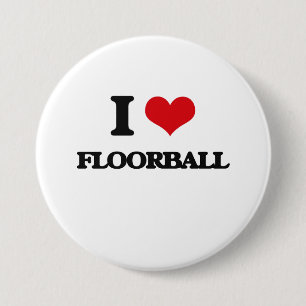 Bóton Redondo 7.62cm Eu amo Floorball