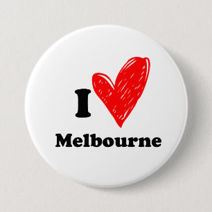 Bóton Redondo 7.62cm Eu amo Melbourne