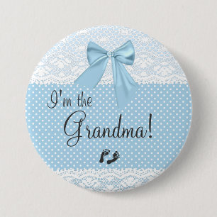Bóton Redondo 7.62cm Eu sou o laço do azul da avó