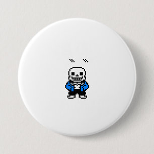 Bóton Redondo 7.62cm Eu Sou Preguiçoso E Sei Que Ele Diz Skeleton Sans