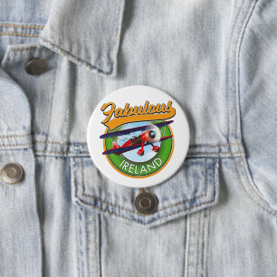 Bóton Redondo 7.62cm fabuloso sistema de viagem da Irlanda.