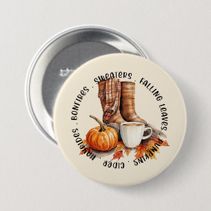 Bóton Redondo 7.62cm Fall and Autumn Vibes