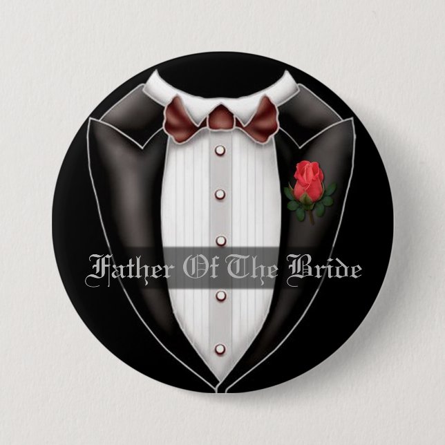 Bóton Redondo 7.62cm Father Of The Bride Wedding Party Button (Frente)
