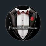 Bóton Redondo 7.62cm Father Of The Groom Wedding Party Button<br><div class="desc">*Customize with your text.</div>