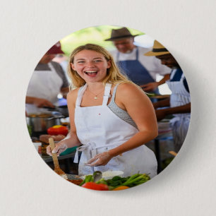 Bóton Redondo 7.62cm Feira de Concurso de Culinária Foto Personalizar