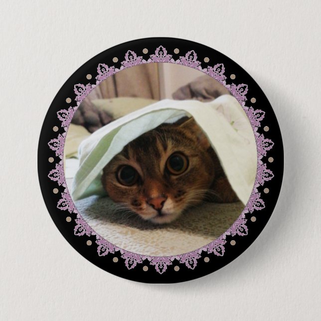 Bóton Redondo 7.62cm Feita para você, sua foto (Frente)