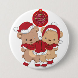 Bóton Redondo 7.62cm Feliz Natal**