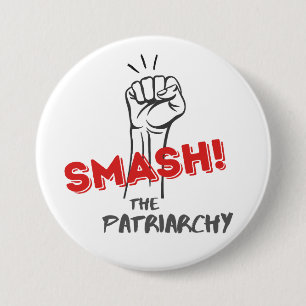 Bóton Redondo 7.62cm feminista, esmaga o botão Patriarcado
