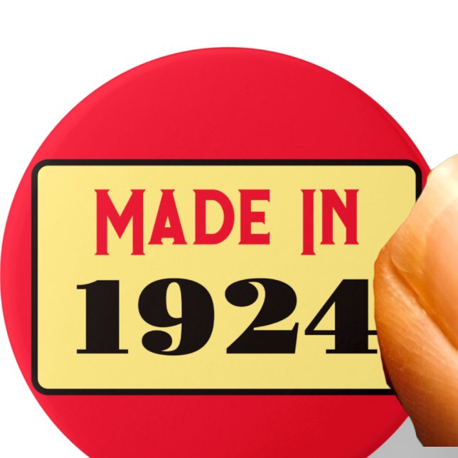 Bóton Redondo 7.62cm festa de aniversário 100º nascer 1924 90 pinos (Criador carregado)