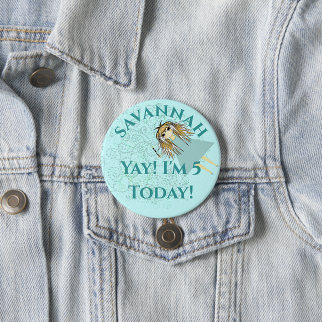 Bóton Redondo 7.62cm Festa de aniversário de Dias Mágicos de Animação (In Situ)