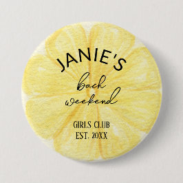 Bóton Redondo 7.62cm Festa de Despedida de Solteira com Limão de Almafi