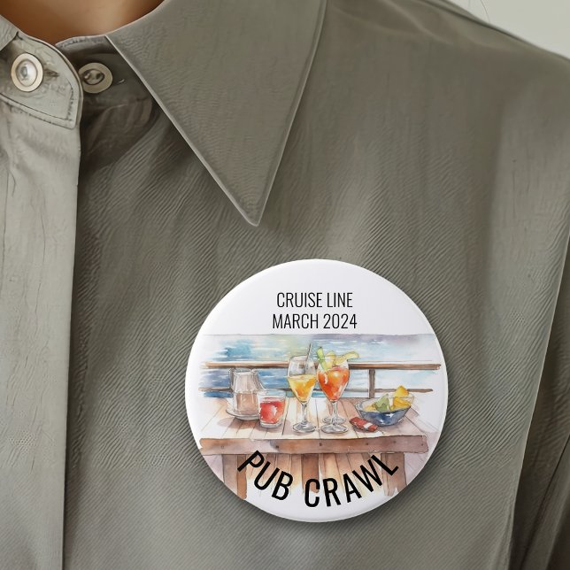 Bóton Redondo 7.62cm Festa Pub Circuito Cruzeiro Linha Coquetéis (Criador carregado)