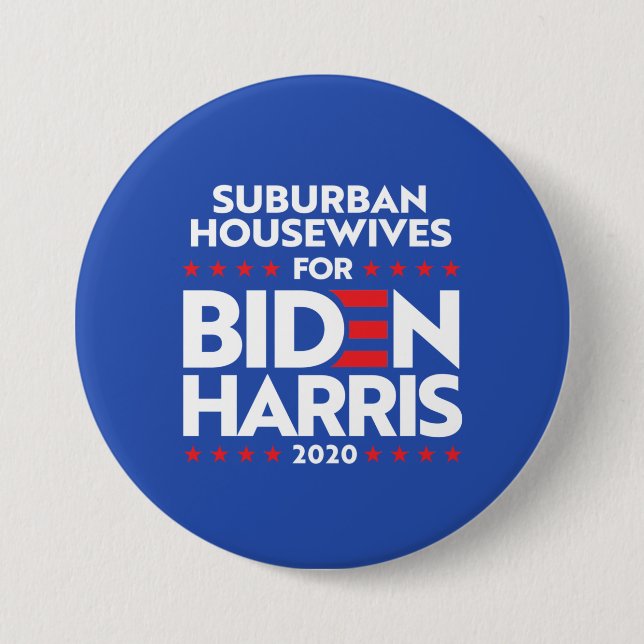 BÓTON REDONDO 7.62CM FIOS DE CASA SUBURBANOS PARA BIDEN HARRIS (Frente)