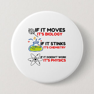 Bóton Redondo 7.62cm FÍSICA DA QUÍMICA BIOLÓGICA DA Ciência