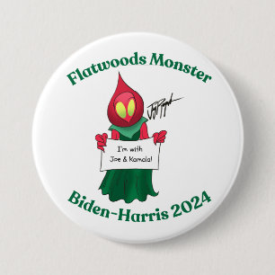 Bóton Redondo 7.62cm Flatwoods Monster Biden-Harris Pin