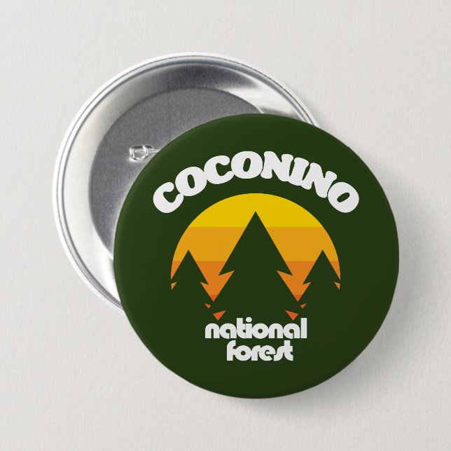 Bóton Redondo 7.62cm Floresta Nacional Coconino (Frente & Verso)
