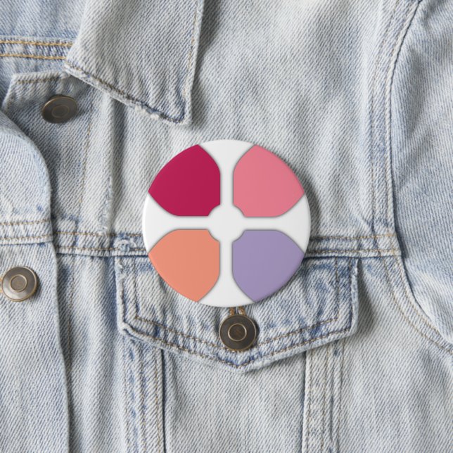 Bóton Redondo 7.62cm Flower Cross (In Situ)