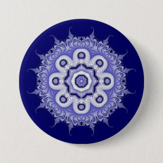Bóton Redondo 7.62cm Fractal azul 200706072332 da mandala