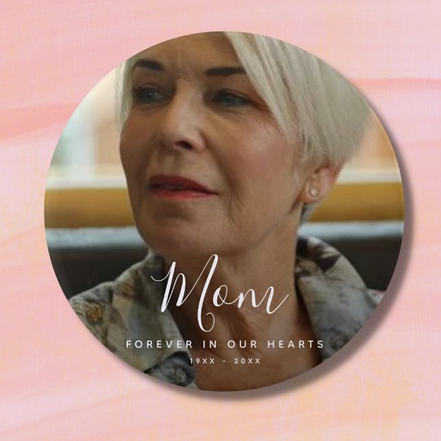 Bóton Redondo 7.62cm Funeral Personalizada do tributo Memorial Personal (Criador carregado)