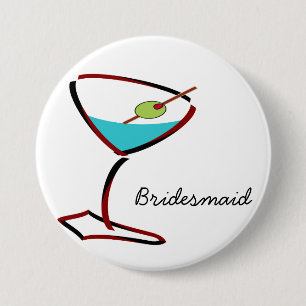 Bóton Redondo 7.62cm Funky martini red Bridesmaid Favors